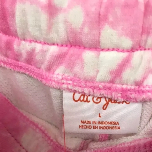 Girls Cat & Jack Pink Tie Dye Jogger Sweatpants - Picture 8 of 8